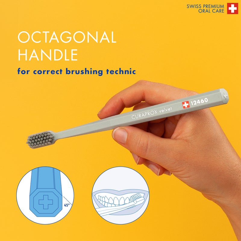 CURAPROX CS 12460 Velvet 2025 Toothbrush, 2 Pack I Limited Edition Ultra-Soft Toothbrush with 12,460 Bristles I Gentle, Non-Irritating Cleaning for Sensitive Teeth & Gums I Made in Switzerland - Image 5